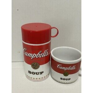 2010Campbell Soup Can-Tainer Thermos and 2018 Soup Mug